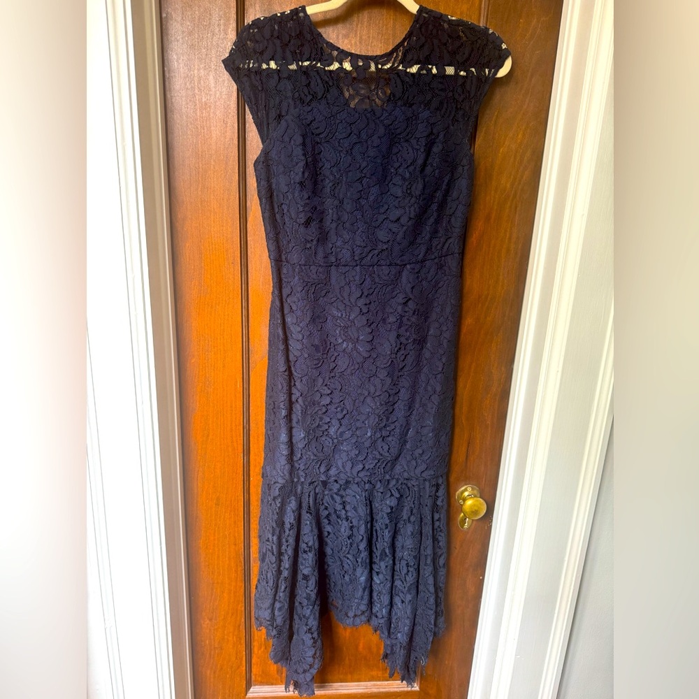 Navy blue lace dress. Banana republic size 2
